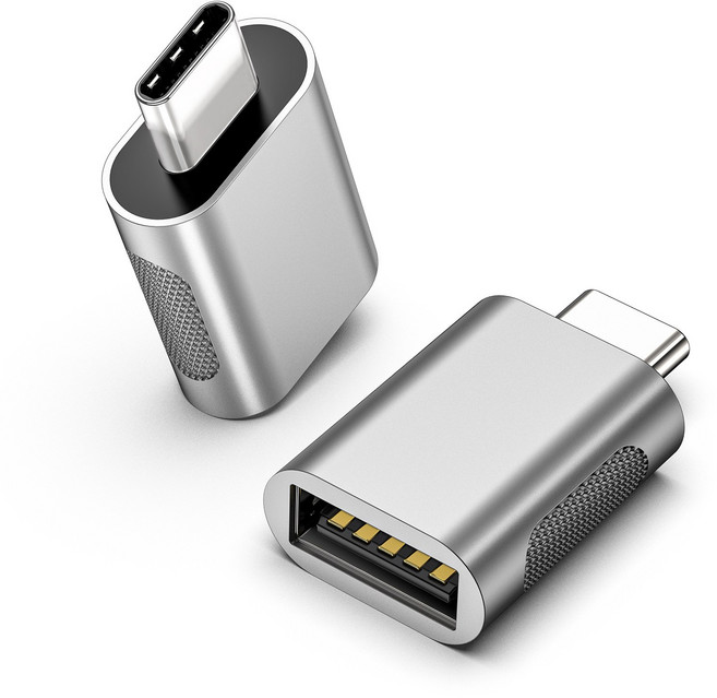 위즈템 usb c타입 otg 젠더, 그레이, 1개, 2cm