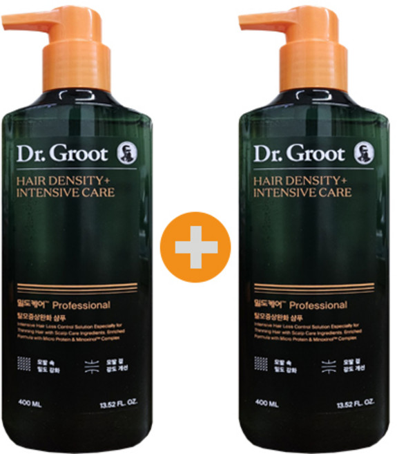 [닥터그루트] 밀도케어 프로페셔널 탈모증상완화 샴푸, 400ml, 2개