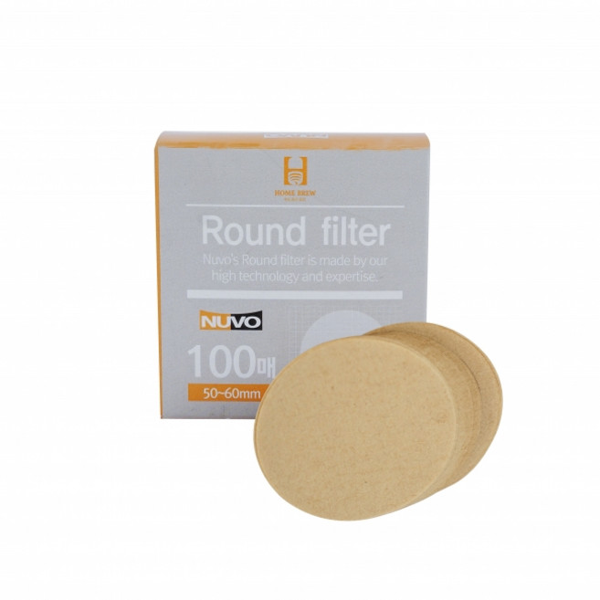 누보 홈브루 라운드 필터지 (50/56/60/80/100mm), 1개, 1개, 60mm