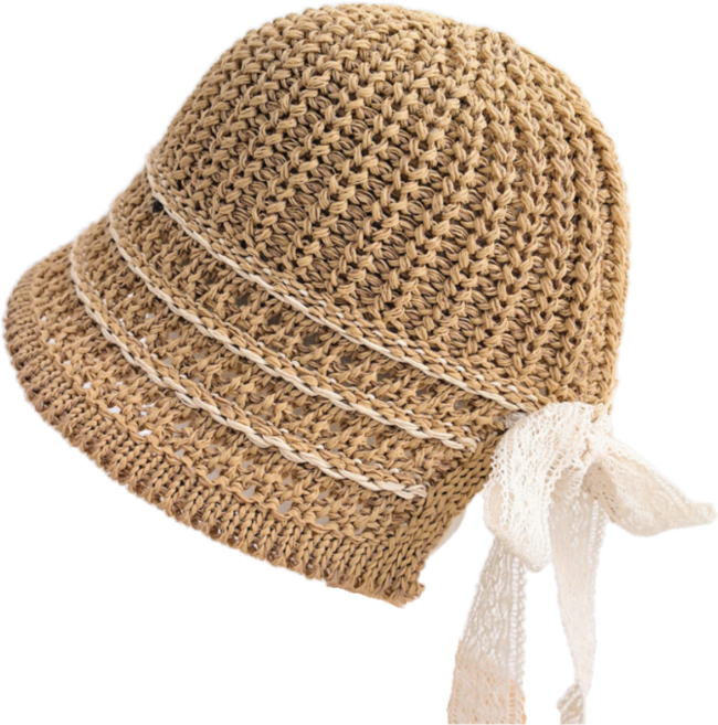 Velon 접이식 여성 비치 썬햇 UV차단 와이드챙 여름 밀짚모자