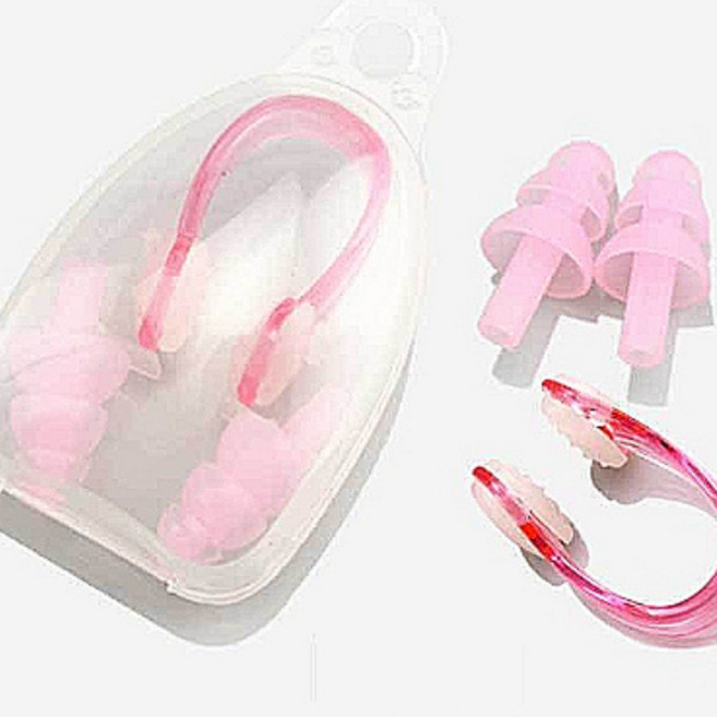 수영 귀마개 코마개 세트 어린이 수영장 이어플러그 선수용 잠수, 1개