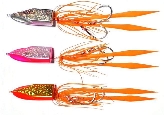 농타 농어타이라바 대구라바지깅 방어 부시리 80g~250g, 1개, 120g, 오렌지(실리콘스커트)