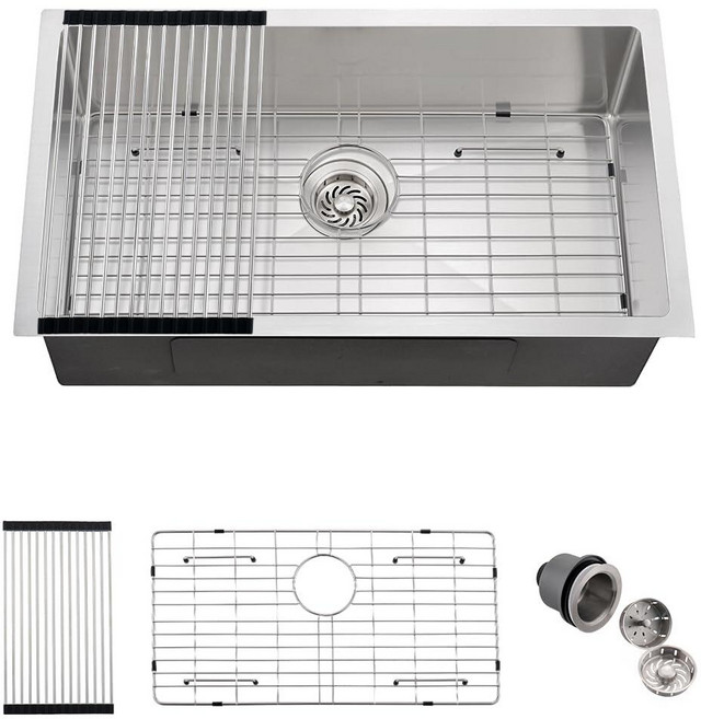 30x17 Undermount Stainless Steel Kitchen Sink Dorzom 30 x 17 x 9 In Stainless Steel Sink 18 Gauge