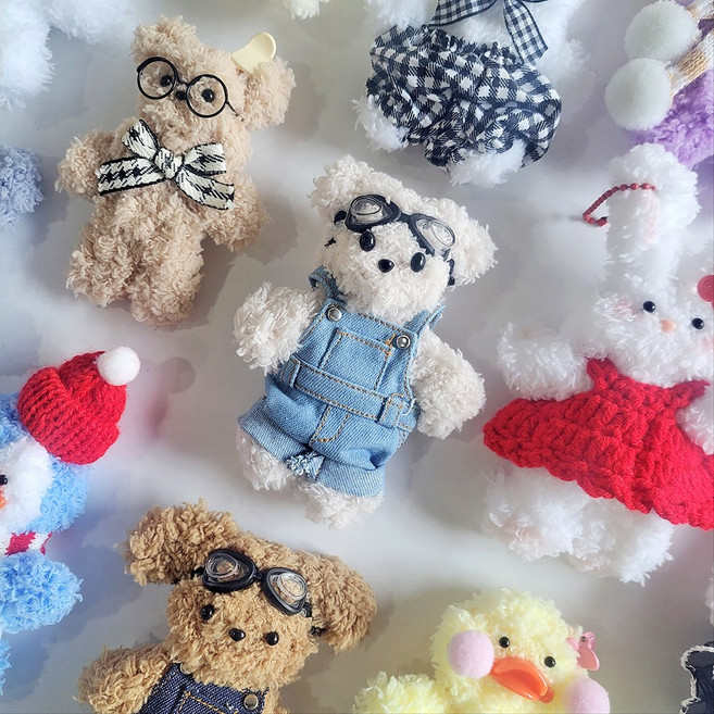 [24종] 모루인형 만들기 DIY 키트, 1개, 06번-1 연청 멜빵고글세트