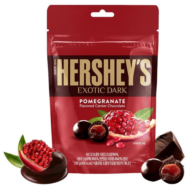 허쉬 다크초콜릿 석류, 100g, 1개