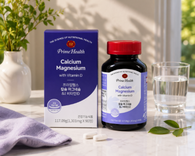 프라임헬스 칼슘마그네슘&비타민D 1 300mg x 90정 x 2병, 2개