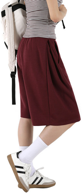 오버나인 여자 여성 롱 숏 기장선택 키큰녀 키작녀 5부 7부 스웻팬츠 핀턱 밴딩 트레이닝 버뮤다 반바지 팬츠 OV-53