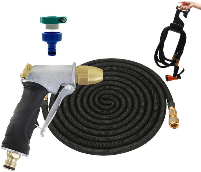 애드크로스 더쎈 초강력 매직 분사기 원예 정원 플렉시블 호스 물호스 고압분사기 숏 분사기+프리미엄호스 5M, 1개