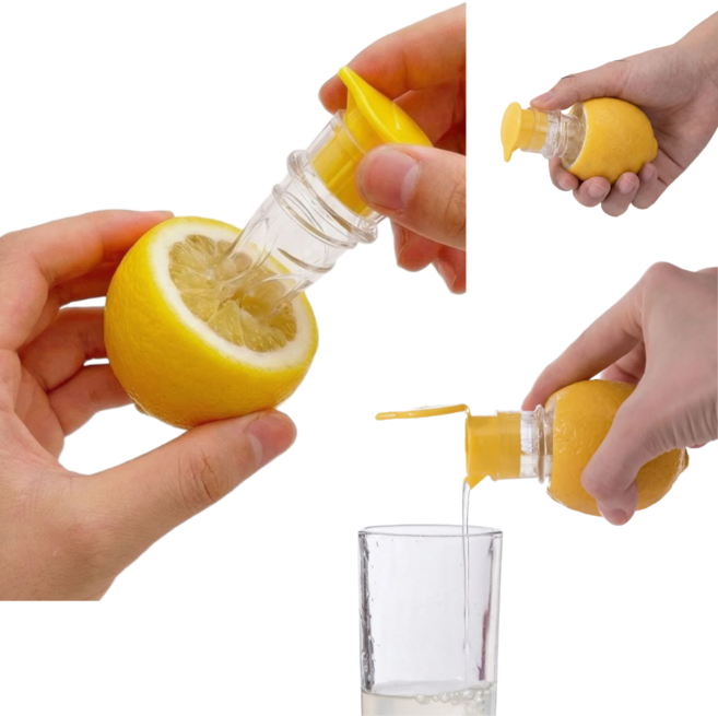 비벨르 간편한 레몬착즙기 과일착즙, 1개, 그린+옐로우