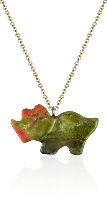 dinofactory 공룡 목걸이 트리케라톱스