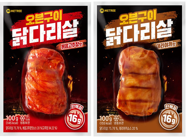 미트리 오븐구이 닭다리살 2종 혼합, 30개, 100g