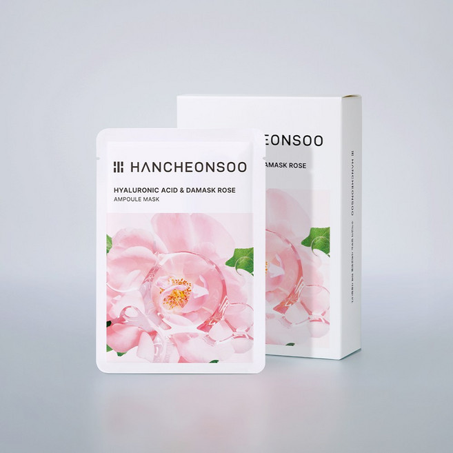 한천수 히알루론산&다마스크 로즈 앰플 마스크 26ml, 1개, 10개입