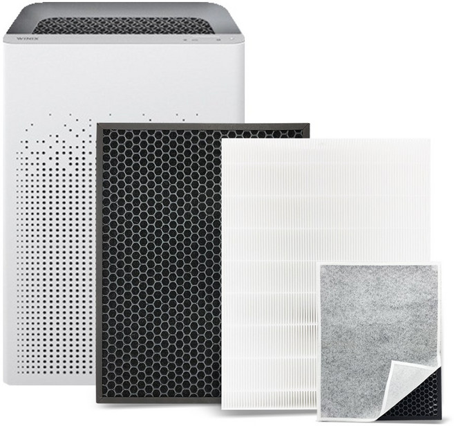 위닉스 공기청정기 호환 필터 제로S 제로2.0 3.0 4.0 AZBE380-HWK 헤파 + 탈취 세트, 1개, 제로S 2.0, 고급형세트+보조필터 1장