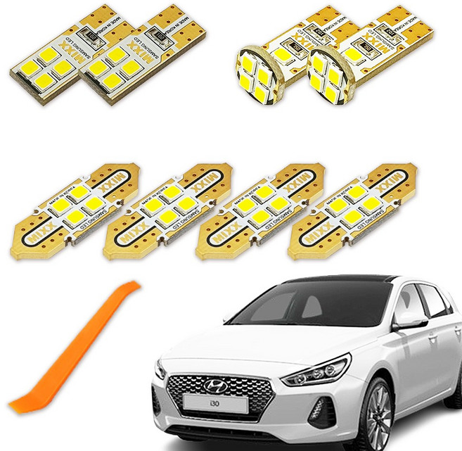 믹스 차량용 LED 실내등 풀세트 + 리무버, 현대 i30 PD 일반형 2017년~, 1세트