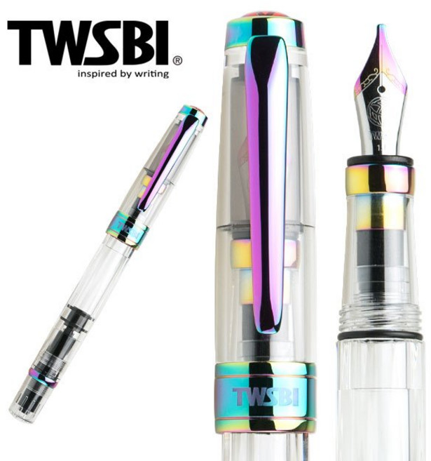 台灣 TWSBI 三文堂《580 系列鋼筆》 明進文房具, F 尖, F 尖, 彩虹