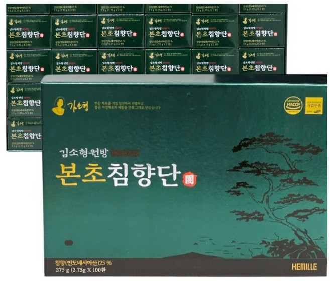 김소형원방 본초침향단 100환 쇼핑백포함 375g 1개, 100개, 3.75g