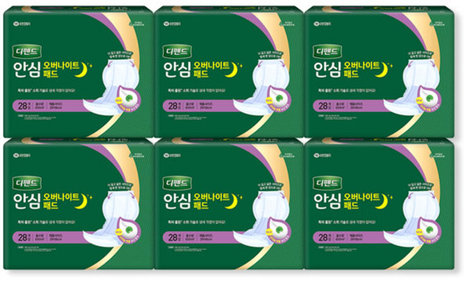 디펜드 성인용 속기저귀 장시간용 패드 라운드형, 28개입, 6세트