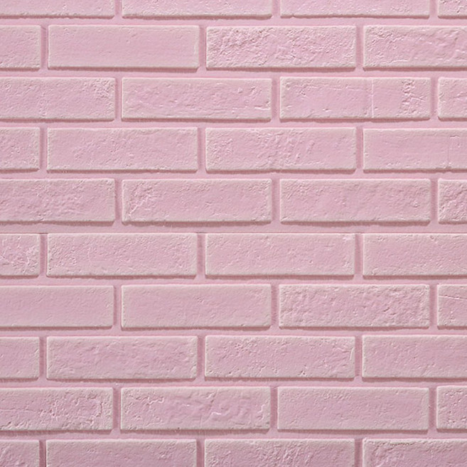 쿠셔니 접착식 폼블럭벽지 붙이는벽지 곰팡이결로방지 V2, 파스텔핑크, 1개