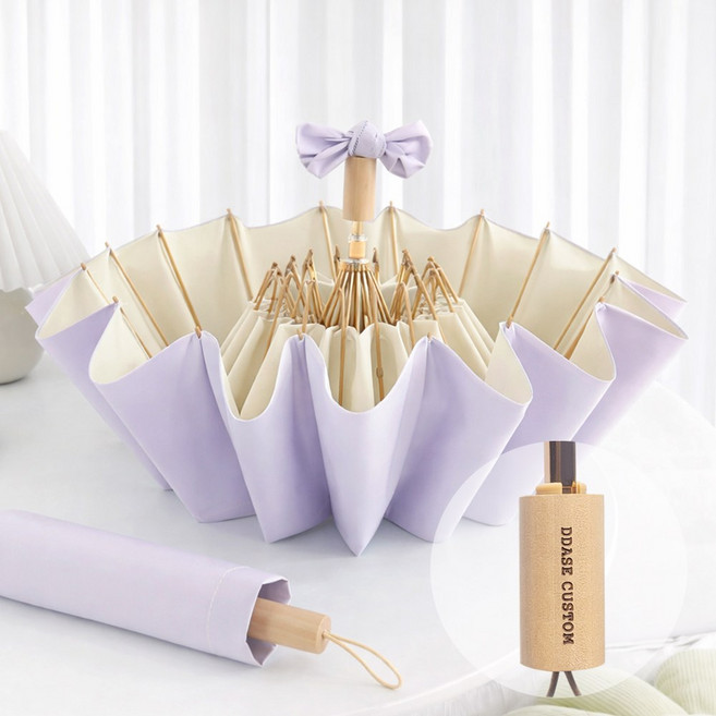 DDASE 고급 3단 우양산 UV차단 손잡이 각인 선물용