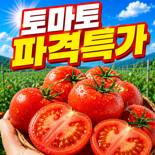 [100%국내산] 전국 신선가득 완숙 토마토, 1박스, 1kg (혼합과)