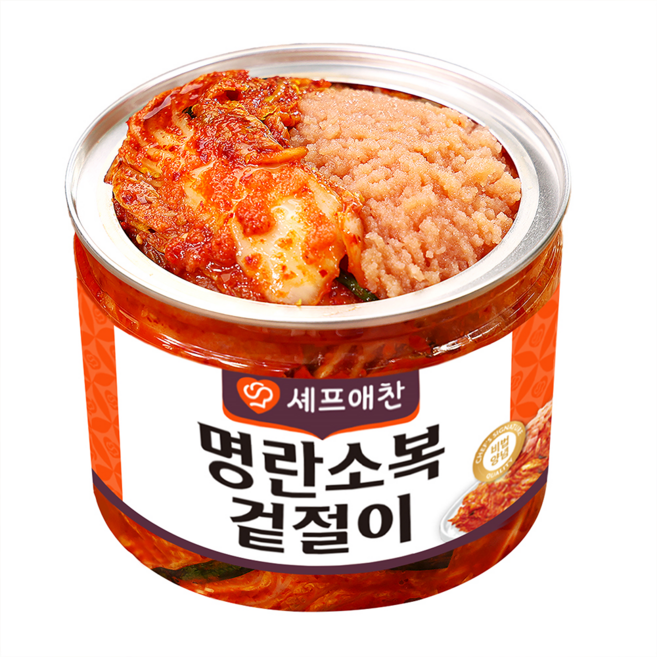 셰프애찬 당일생산 갓 담근 아삭한 감칠맛 국산 백명란 겉절이 명란소복겉절이, 3개, 500g