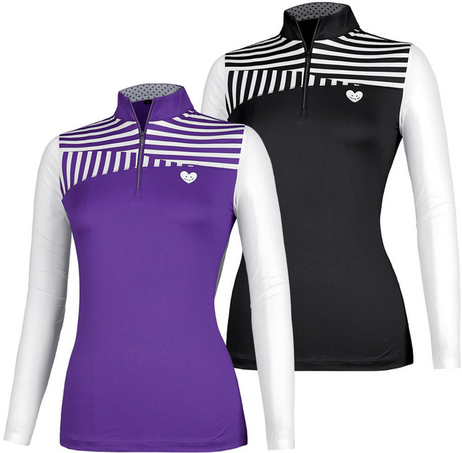 [이지바이] (1+1) 여성 냉감 집업 티셔츠_베스트 골프 아웃도어 스포츠 반목 집업티