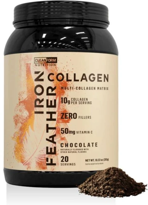 Iron Feather Collagen Powder | Chocolate | Multi-Collagen Protein with Vitamin C | Supports Joints, 1개 - 쿠팡