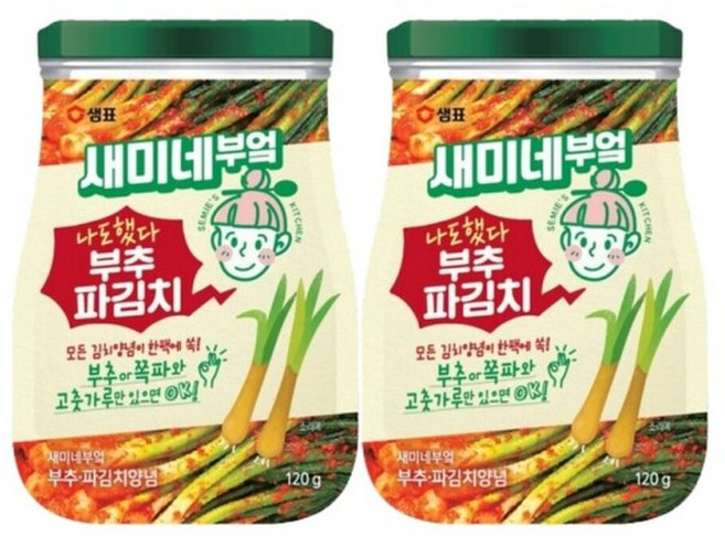 샘표 NEW 새미네부엌 부추파김치 양념 X 2개, 120g