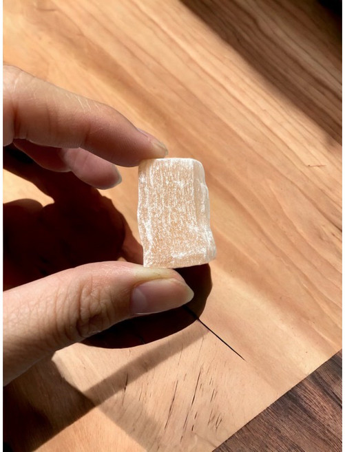 石之靈Soul Stone 橙色石膏石 摩洛哥原礦 共生橙色方解石 橘石膏, 橙方解,M