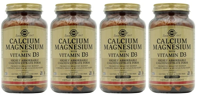 솔가 칼슘 마그네슘 비타민 D3 타블렛, 150정, 4개 - 쿠팡