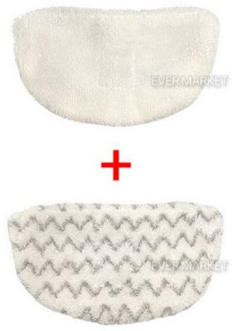 비쎌 스팀청소기 걸레 패드 극세사 심포니 백앤스팀 일반용1장+찌든때용1장 세트 호환, 비쎌 스팀청소기 걸레 패드 극세사 심포니 백앤스팀 일반