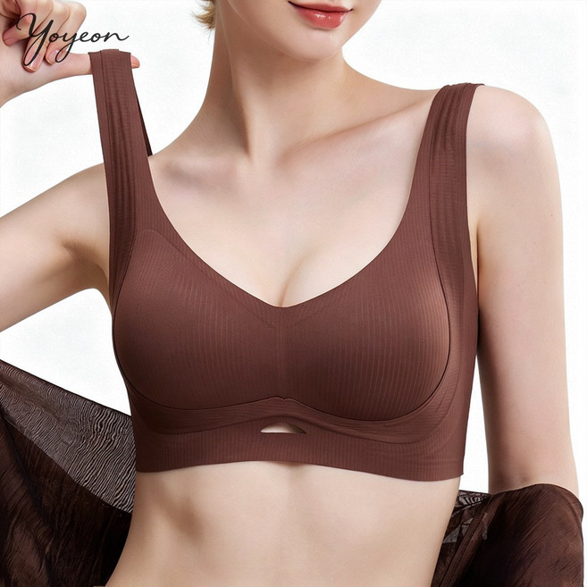 여성용 볼륨업 편한 노와이어 심리스 브라탑