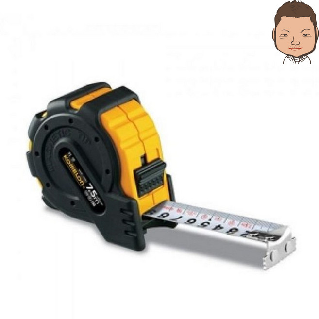 원진공구 줄자 7.5미터 자석팁 고무커버 충격방지 측정줄자, 2개