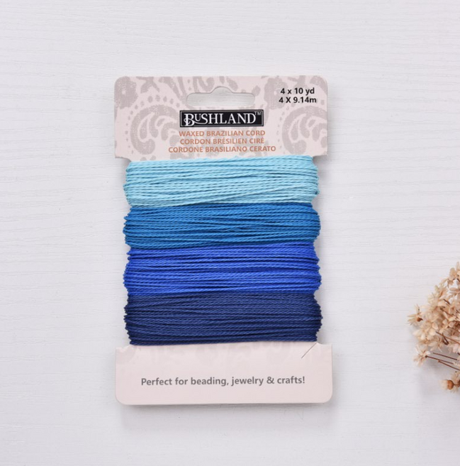 1mm 폴리에스터 왁스 코드 4in1 소분 팔찌실 매듭실 세트 왁스실 주얼리실 팔찌만들기, 1개, 04.오션