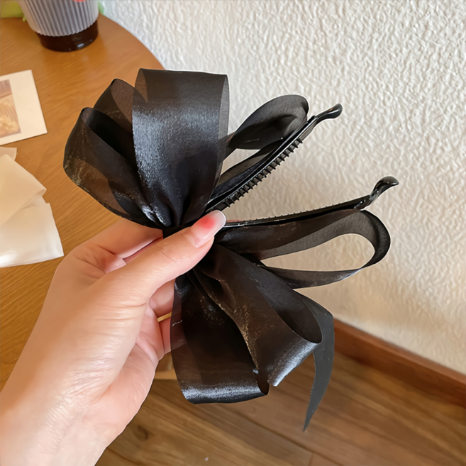 오와이앤 오간자 리본 바나나핀