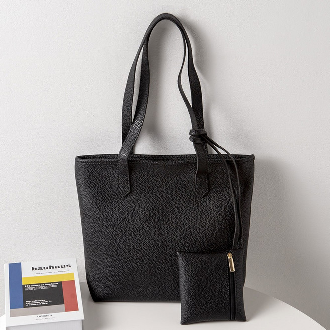 엔도르시 여성용 파우치 포함 미니멀 빅쇼퍼 숄더백 EBA777