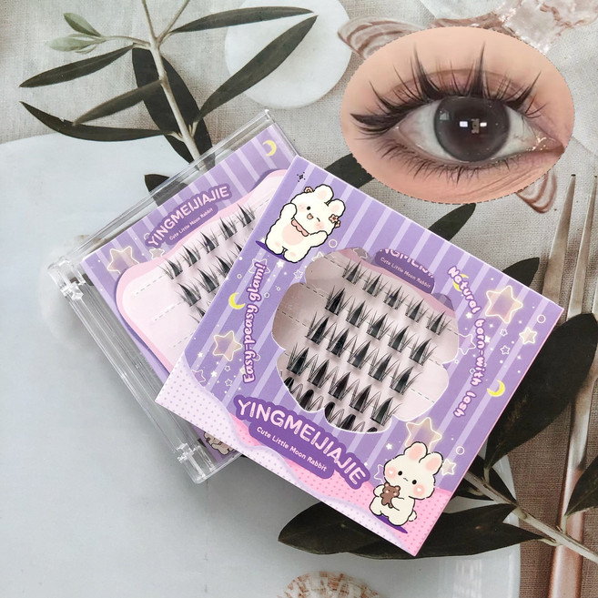 풀 필요없은 자연 속눈썹 3D인조속눈썹 세트11-13mm(다양한 스타일 가능 여성 메이크업 필수품), 6 rows of dense YFXMJ 98