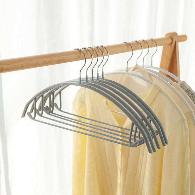 인생원픽 늘어남방지 논슬립 옷걸이 어깨뿔방지 옷걸이 50P, 그레이, 50개