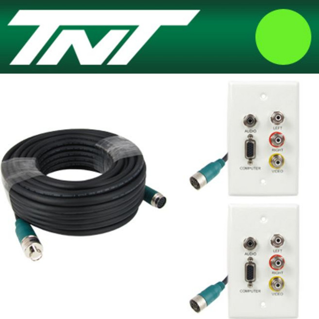 강원전자 TNT RGB+스테레오 or 3RCA 월 플레이트 분리형(배관용) 케이블 40m NM-TNTA40S8, 본상품