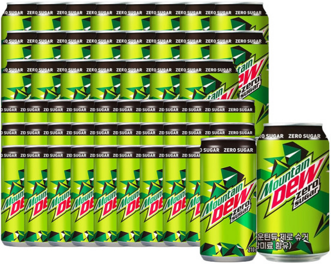 마운틴듀 제로 x+마운틴듀 제로, 1개, 210ml