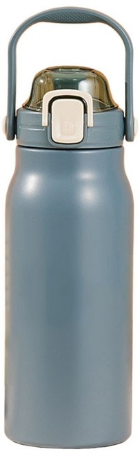 뚜껑이 있는 단열 커피 머그컵 1300ML 보온병 물병 진공 플라스크 스테인리스 스틸 소재, Blue, 1개