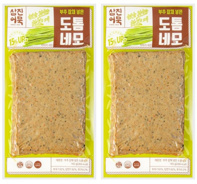 삼진어묵 부추 잡채 넣은 도톰네모, 4개, 165g