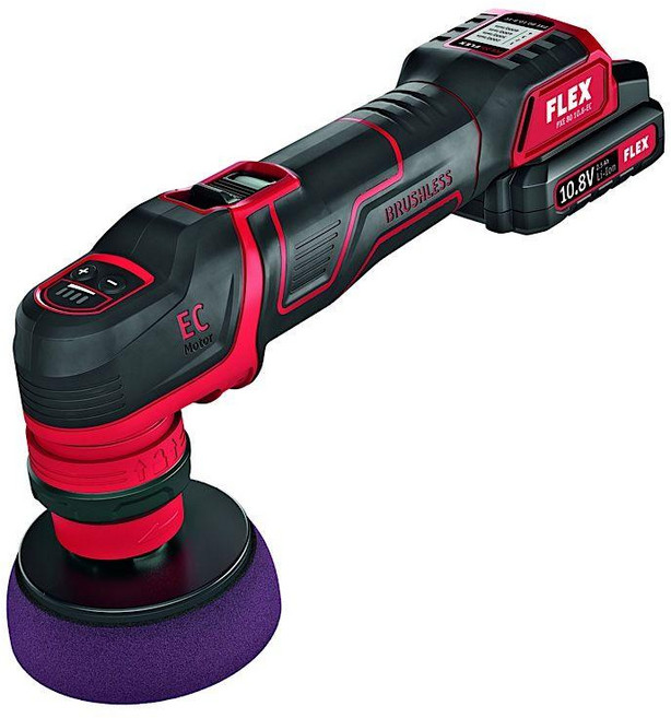 플렉스픽시 FLEX PXE80 3인치 1인치 무선 소형 자동차 광택기 듀얼폴리셔, 4.0+2배터리+레드공구함-디테일확장패키지