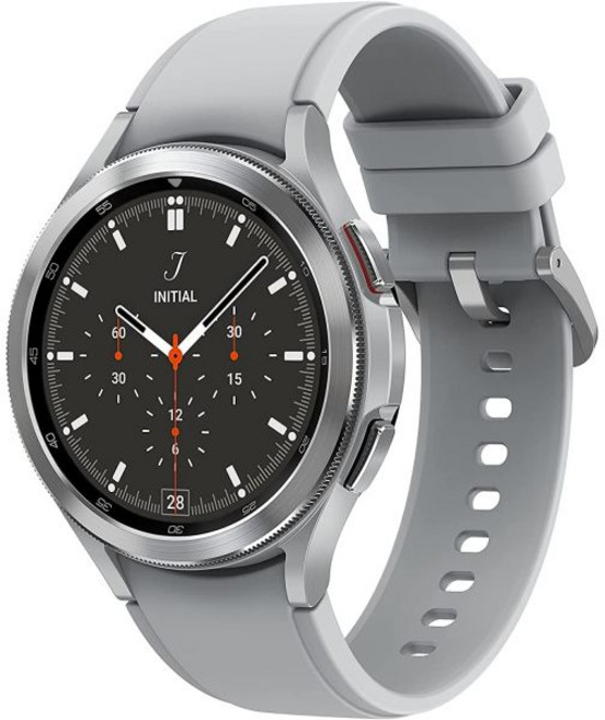 삼성전자 갤럭시 워치 4 클래식 46mm 스마트워치 헬스 피트니스 러닝 슬립 사이클을 위한 심전도 모니터 트래커 포함 GPS 낙상 감지 블루투스 미국 버전 실버 (갱신)