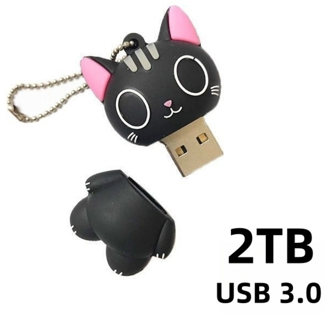 고속 전송 USB3.0 + Type-C 2TB 외장하드 대용량 초고속 휴대용 저장장치, 1개