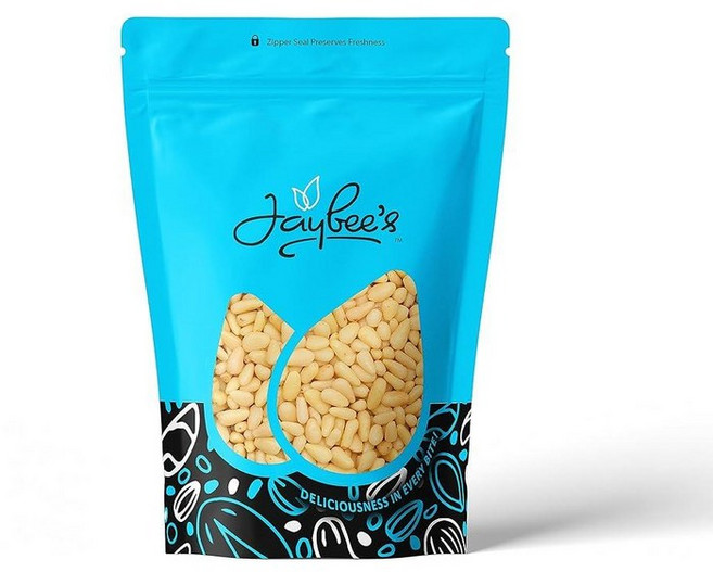 생 잣 0.5kg(1파운드) | 천연 무염 피놀리아 | 요리 베이킹 샐러드 페스토 소스 로스팅에 적합 | 비건 케토 팔레오 친화적 | Jaybee's, 1 Pound