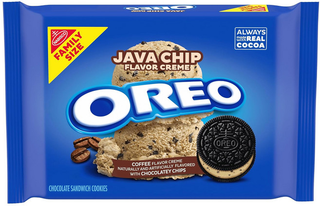 오레오 자바 초콜릿 칩 OREO Java Chip Creme Chocolate Sandwich Cookies, 481g, 1박스