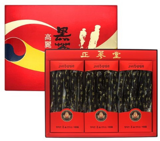 흑삼정과1호 고려흑삼정과 홍삼정과 홍삼진과 정삼당, 3개, 450g