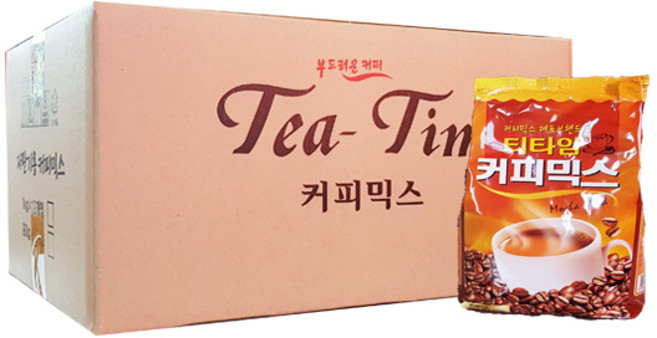 티타임 모카 마일드 커피믹스 800g 한박스 12봉지, 1박스, 12개입