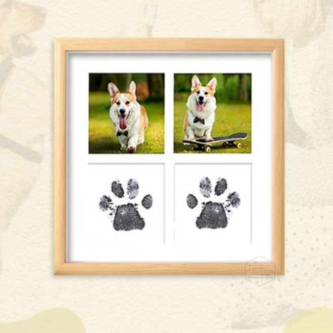 THE한량몰 애견발도장스탬프 반려동물기념잉크도장 펫발자국기념품 도장찍기, 파